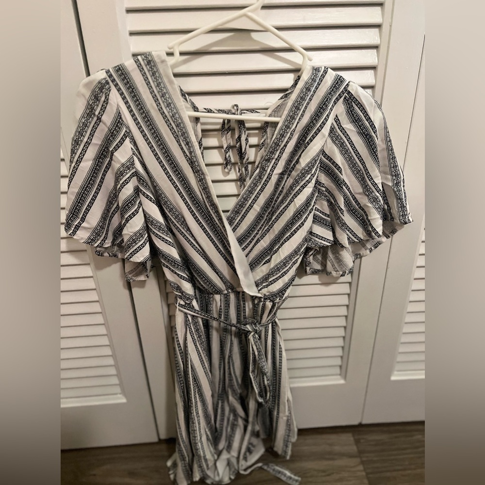 Black and white romper